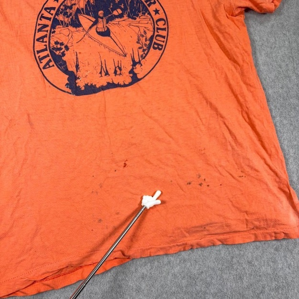 VTG Atlanta Whitewater Club T Shirt Womens Large Orange Chest 40in Length 25in - Picture 4 of 11